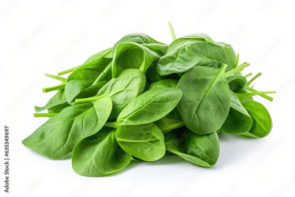 Green fresh spinach isolated on white background. Green fresh spinach isolated on white background.
