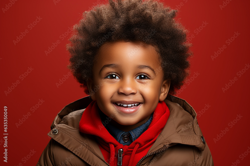 Generative ai studio portrait of cute little african dark skin boy on different colour backgrounds Generative ai studio portrait of cute little african dark skin boy on different colour backgrounds