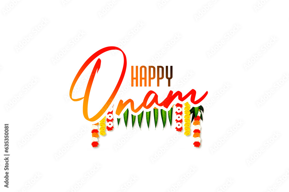Obraz premium illustration for Happy Onam festival of South India Kerala
