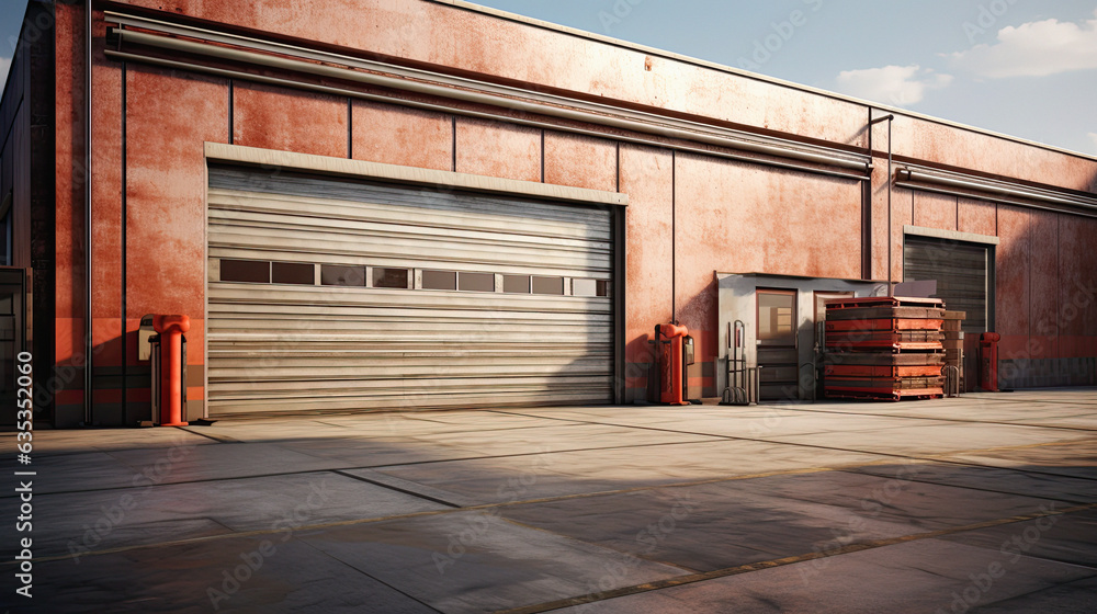 Obraz premium Industrial Unit with roller shutter doors