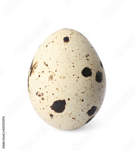 Fotografie, Obraz One speckled quail egg isolated on white