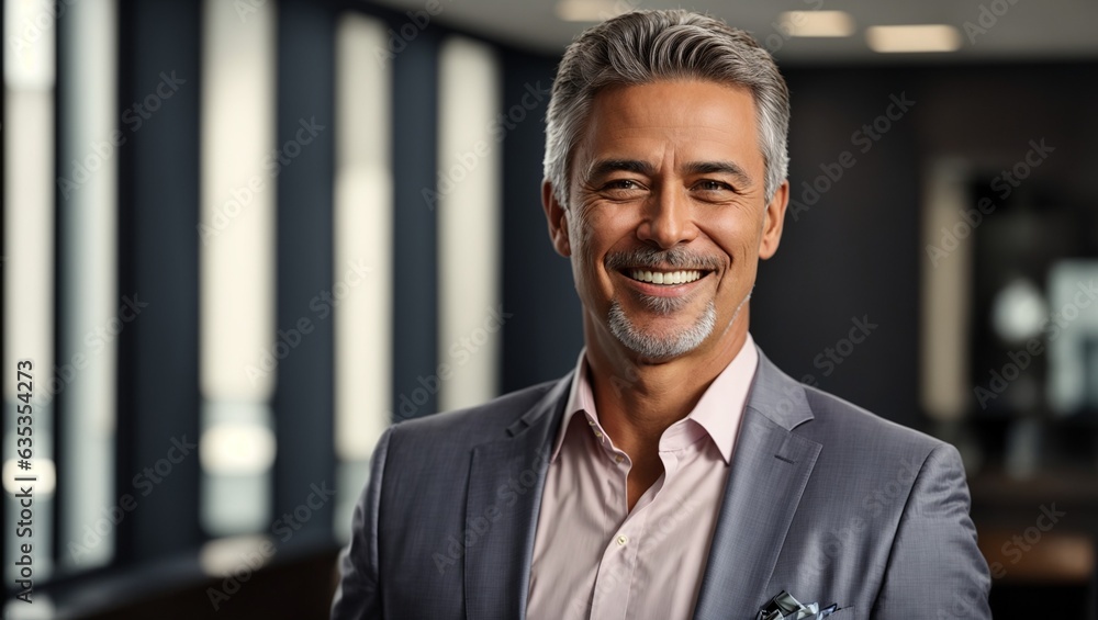 A man in a suit smiling for the camera A man in a suit smiling for the camera