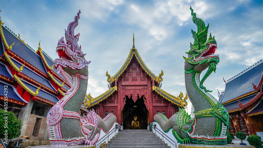 Wat Baan Den Chiangmai Thailand Landmark วัดบ้านเด่น บ้านเด่นสะหรีศรีเมืองแกน เชียงใหม่ ประเทศไทย วัด buddha image landscape
