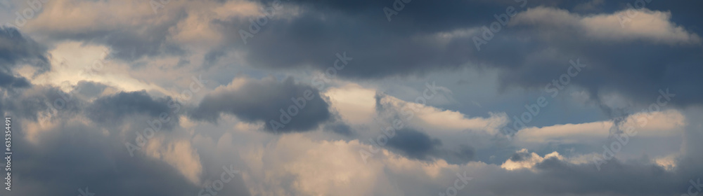 Dramatic sky background, stormy clouds, panoramic view Dramatic sky background, stormy clouds, panoramic view