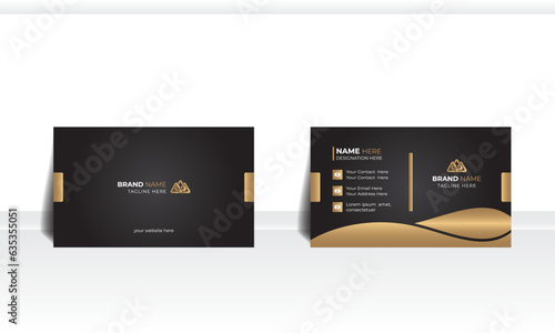 Sleek Business card design Vector design formal modern business card.