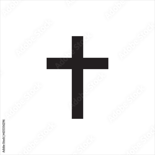 christian cross icon vector illustration symbol