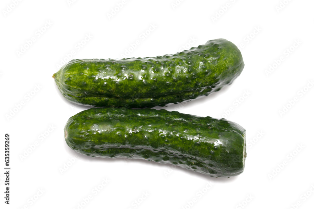 green pickled cucumber isolated on white background green pickled cucumber isolated on white background