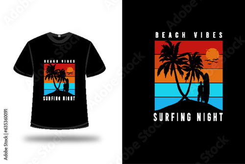 Surfing Retro Vintage T Shirt Design