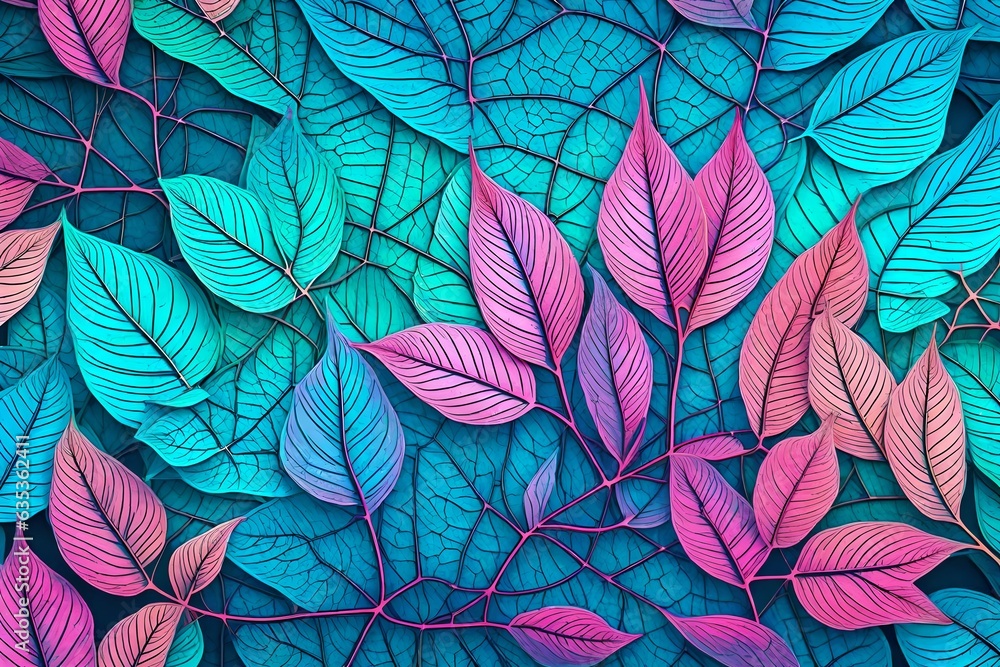 seamless background with leaves