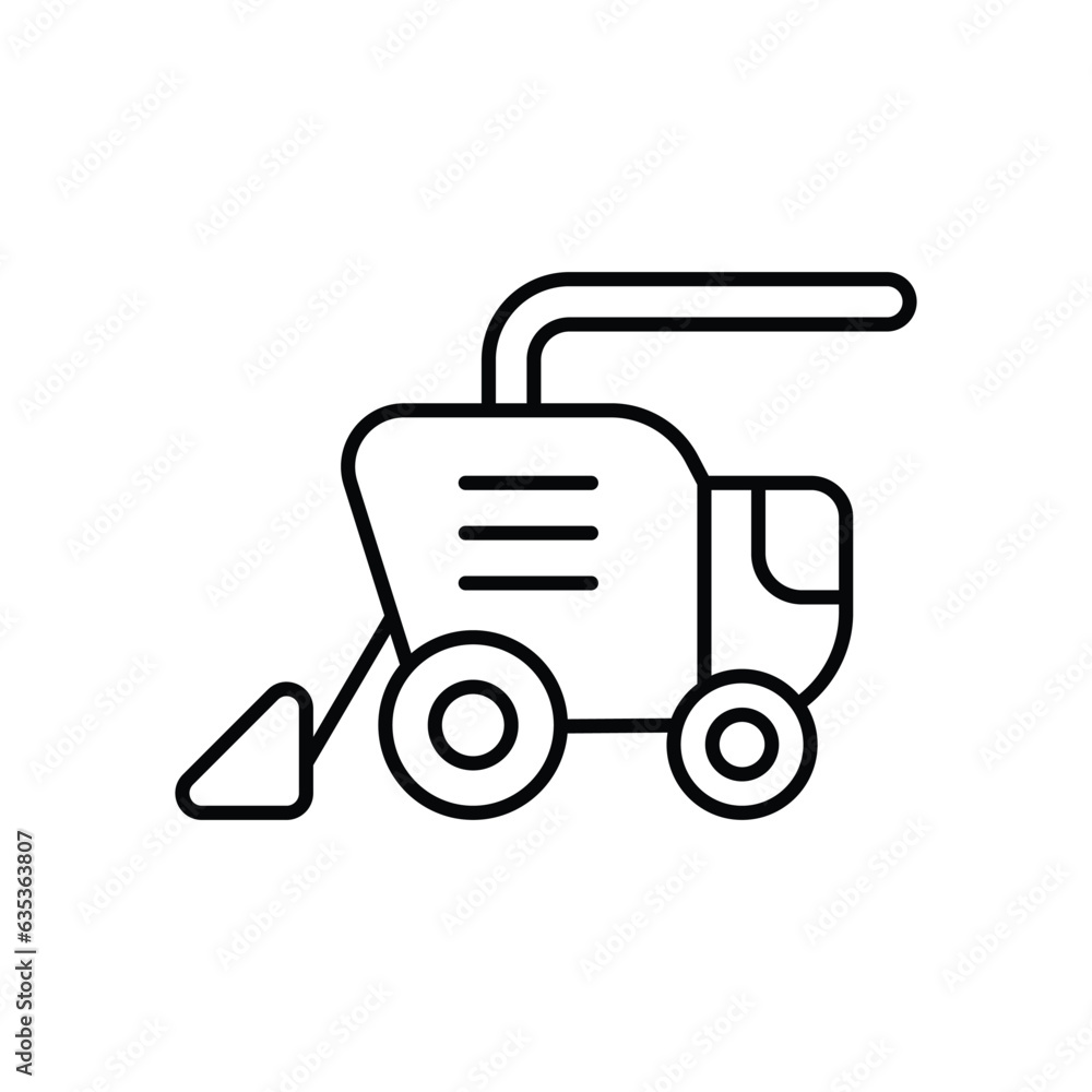 Harvester icon vector stock illustration. Harvester icon vector stock illustration.