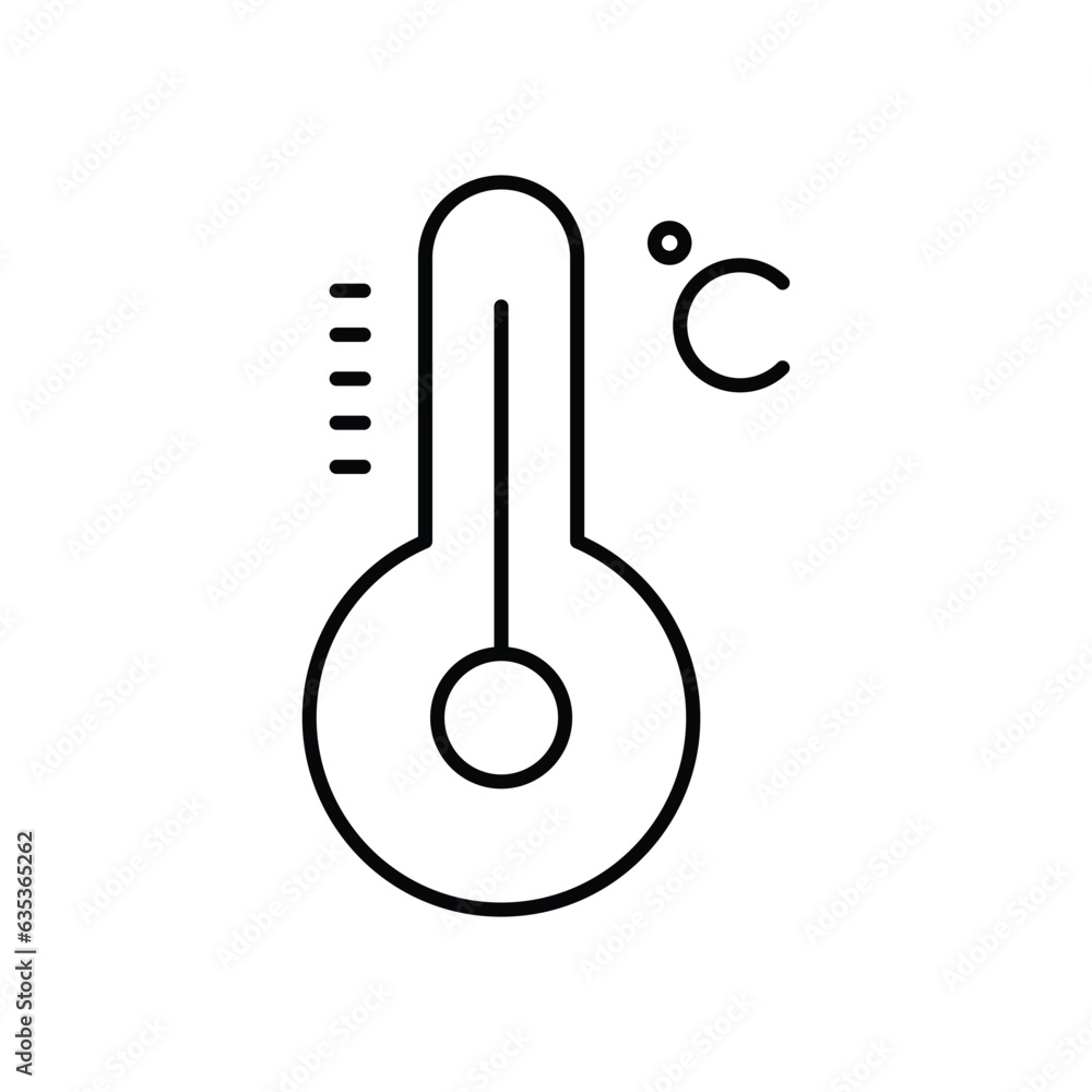 Temperature icon vector stock illustration. Temperature icon vector stock illustration.