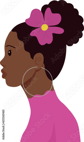 Pretty african woman with exotic skin illustration
