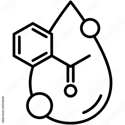 Niacinamide Icon. Chemical Cosmetic Ingredient Symbol Stock Illustration. Vector Line Icons For UI Web Design And Presentation photo