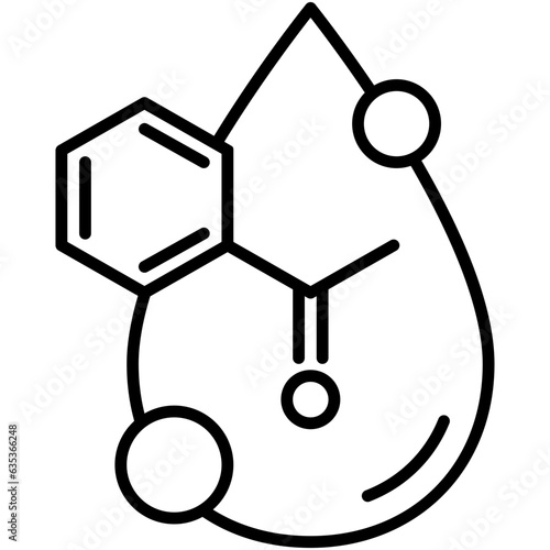 Niacinamide Icon. Chemical Cosmetic Ingredient Symbol Stock Illustration. Vector Line Icons For UI Web Design And Presentation