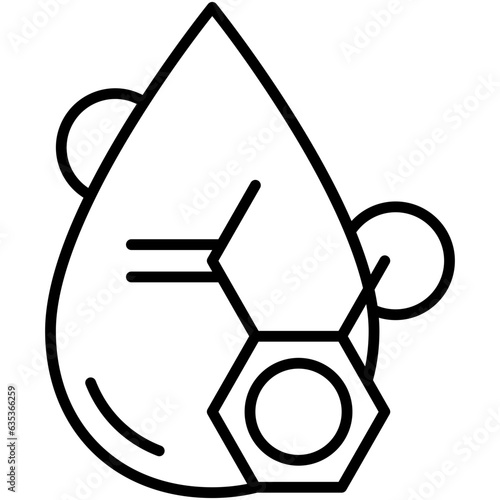 Salicylic Acid Icon. Chemical Cosmetic Ingredient Symbol Stock Illustration. Vector Line Icons For UI Web Design And Presentation