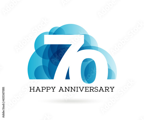 70 Happy Anniversary vector illustration design