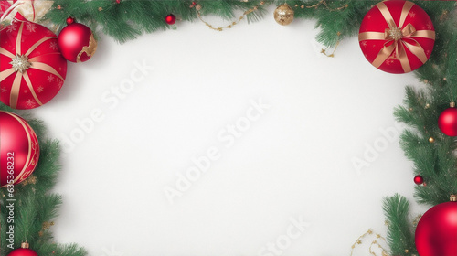 Create a Christmas background with an empty space in the center