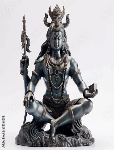image Shiva statue made of metal 