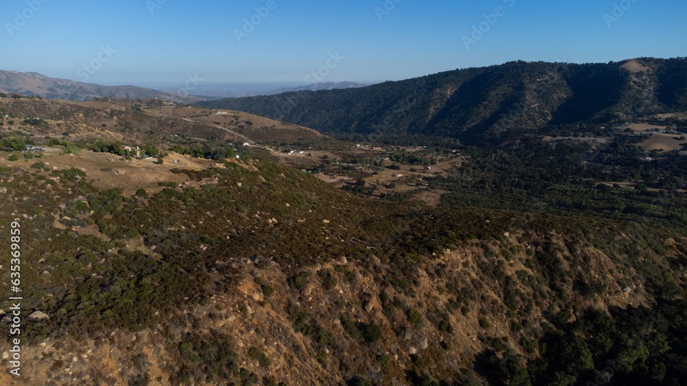 Ojai Valley from Topatopa Mountains, Ventura County, California 