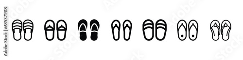 The slipper icon. Slippers icon vector. Linear style sign for mobile concept and web design. Flip flops symbol, slippers icon vector eps trendy design template logo, slipper icon set