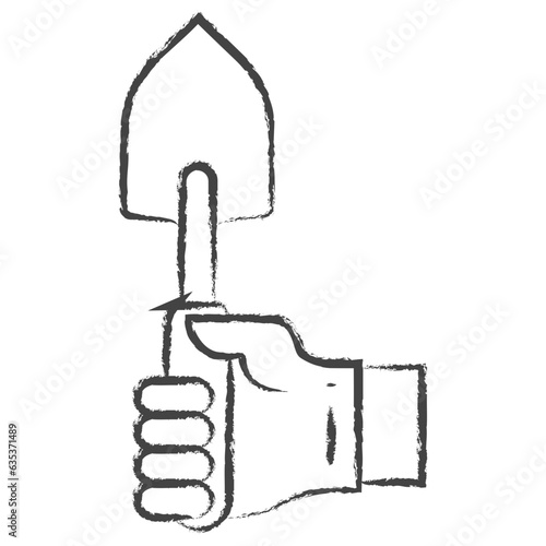 Hand drawn Trowel illustration icon