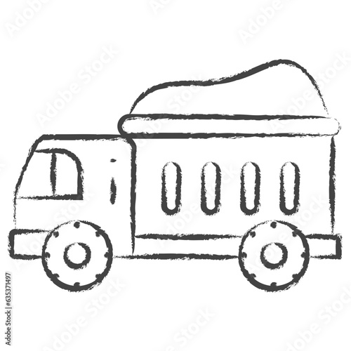 Hand drawn Truck illustration icon
