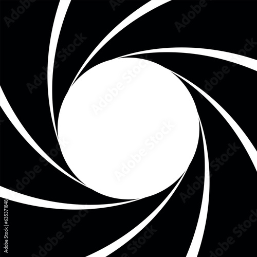 James rifled gun barrel grooves. Horizontal background, vector pattern, rifled channels.