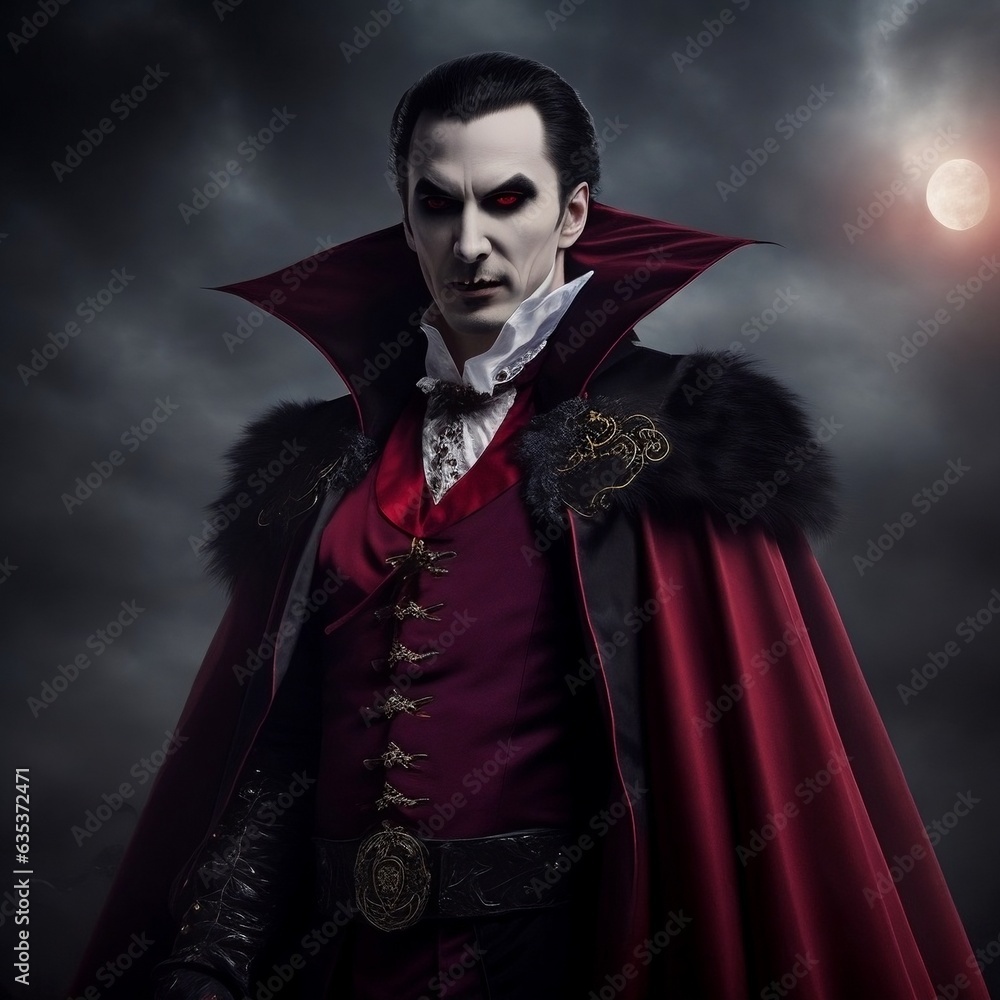 Embrace the Halloween spirit with this striking image. A man exudes