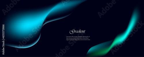 trendy abstract blue fluid wave background
