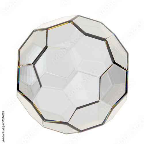 Transparent sphere with polygon surface sphere 3D