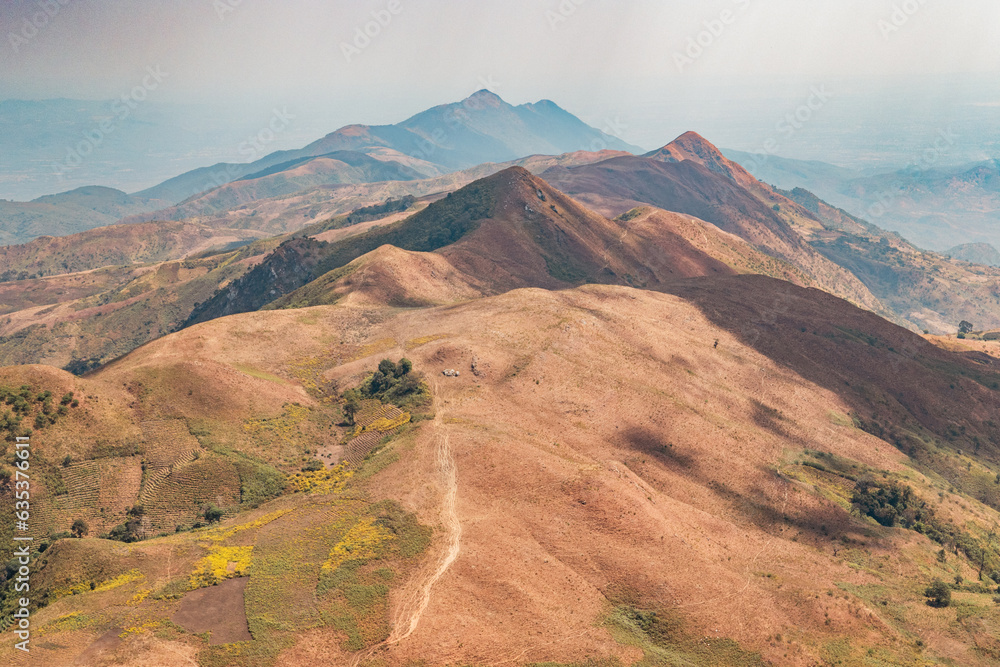 Scenic mountain landscapes at Mbeya Paek in Mbeya Mountain Range, Tanzania