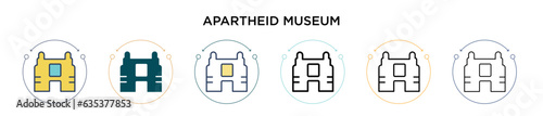 Foto Apartheid museum icon in filled, thin line, outline and stroke style