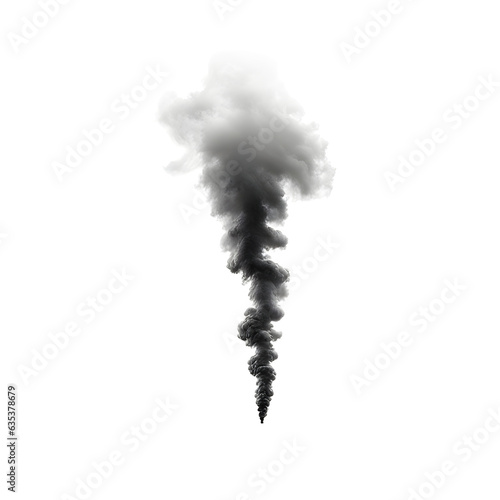 Black smoke cloud. Dark steam effect. Air pollution concept