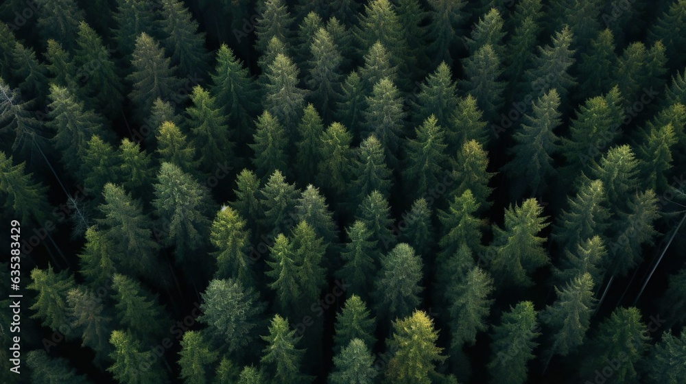 trees in the forest from above trees in the forest from above