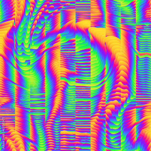 Abstract colored geometric seamless pattern