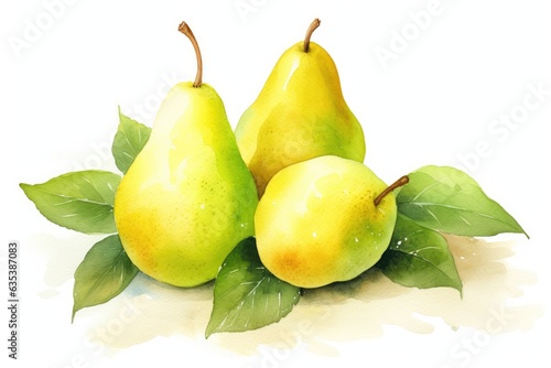 Illustration of sweet pears close up.