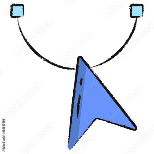 Hand drawn Reshape tool illustration icon