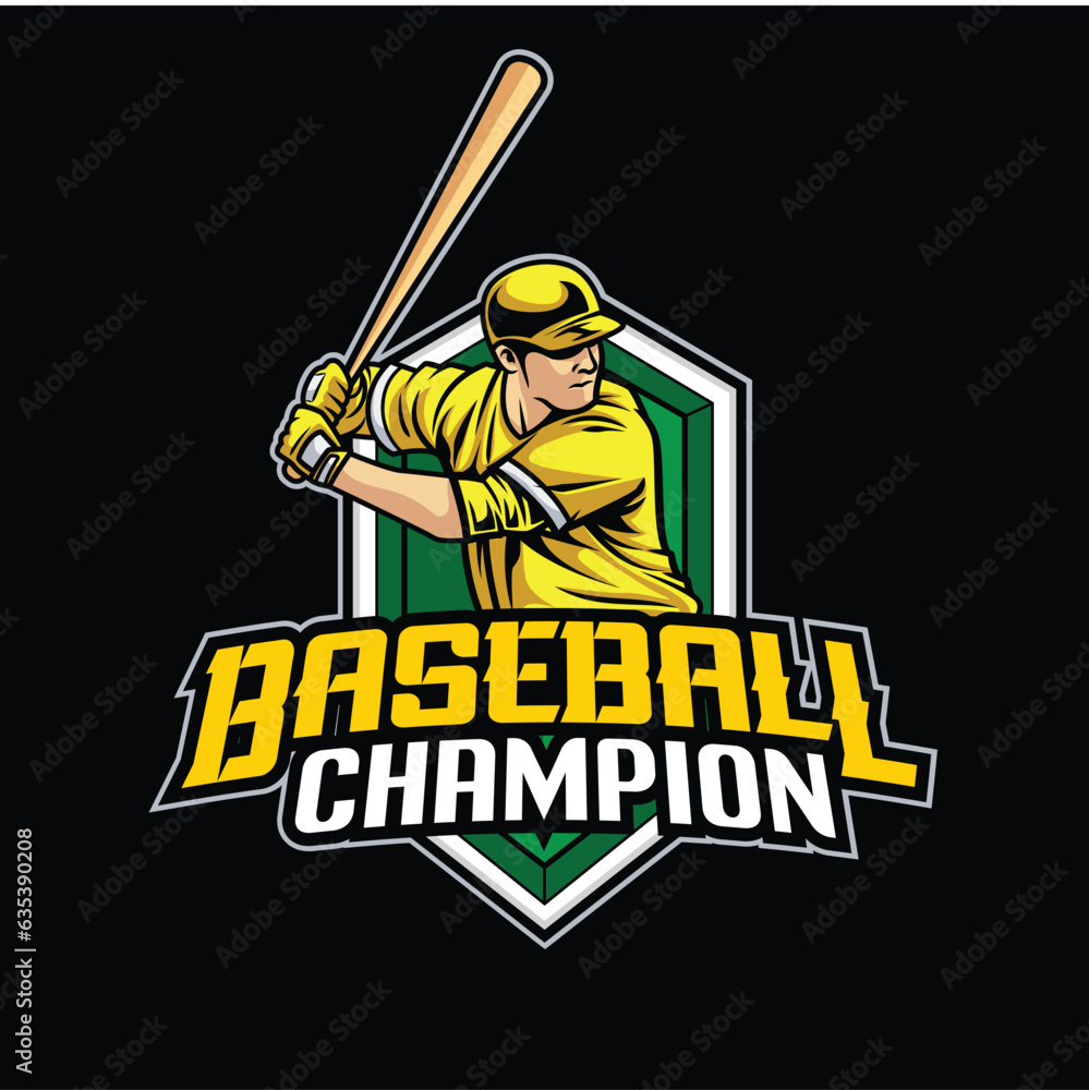 Vector of baseball badge logo team Vector of baseball badge logo team