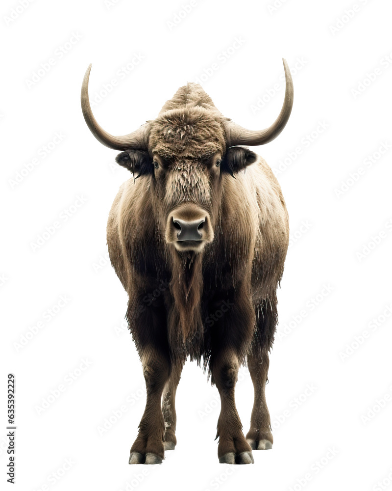 Isolated portrait of a buffalo Isolated portrait of a buffalo