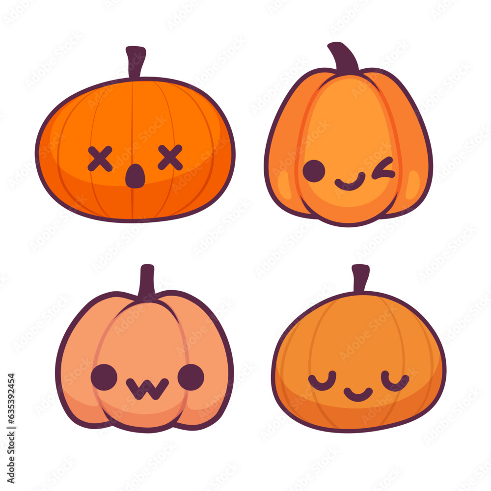 Set of halloween pumpkins with jack o`lantern face. Set of halloween pumpkins with jack o`lantern face.