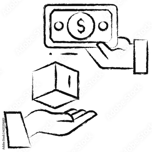 Line Cash on Delivery icon