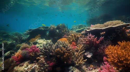 coral reef in sea © Tim Kerkmann