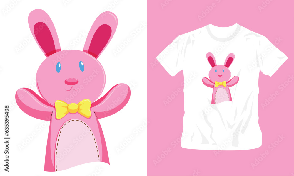 Children toys graphics t-shirt design of teddy bear vector illustration for t-shirt editable template