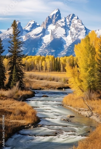 Autumn in Banff National Park, Alberta, Canada. The concept of active and photo tourism