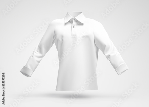 Weisses Hemd auf hellgrauem Hintergrund, Polohemd