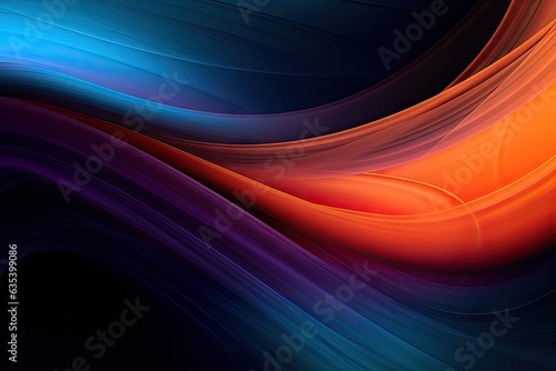 Abstract dynamics. Modern line light banner with creative digital effects