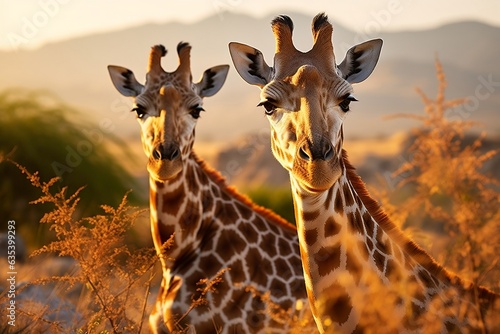 Illustration of a reticulated giraffe, Generative Ai
