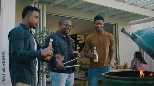 Three Black Men Having a BBQ
