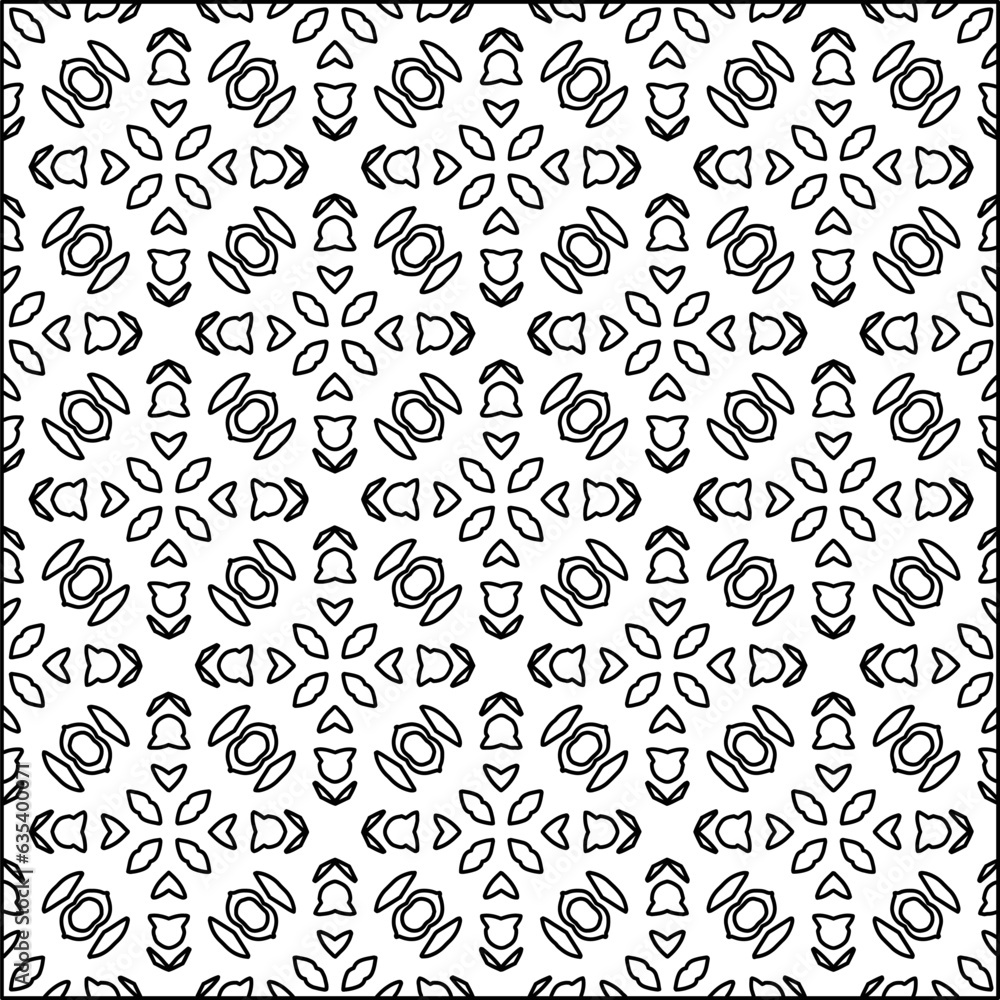 Vector pattern with symmetrical elements . Modern stylish abstract texture. Repeating geometric tiles from striped elements.Black and white pattern. Vector pattern with symmetrical elements . Modern stylish abstract texture. Repeating geometric tiles from striped elements.Black and white pattern.