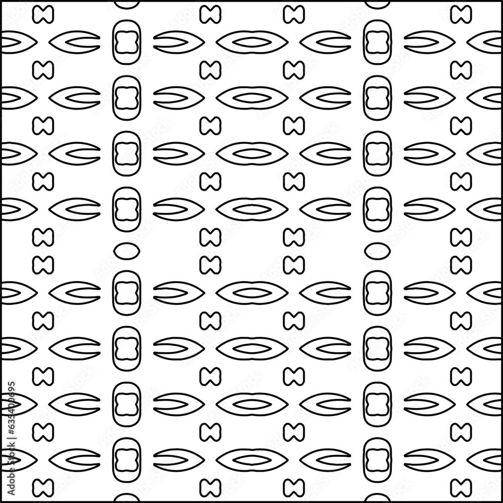 Vector pattern with symmetrical elements . Modern stylish abstract texture. Repeating geometric tiles from striped elements.Black and white pattern. Vector pattern with symmetrical elements . Modern stylish abstract texture. Repeating geometric tiles from striped elements.Black and white pattern.